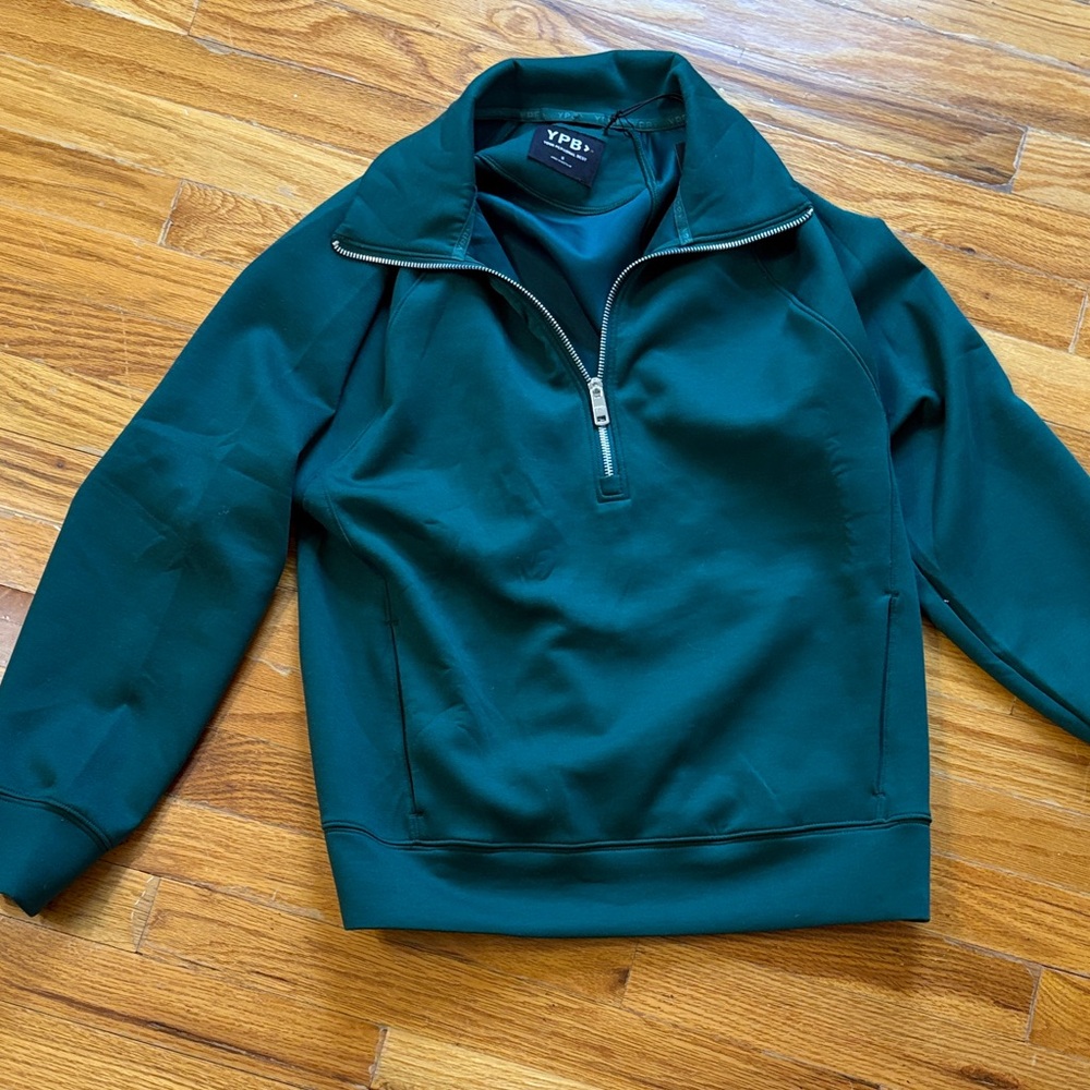Women’s Ypb  Green Half-Zip Sweatshirt